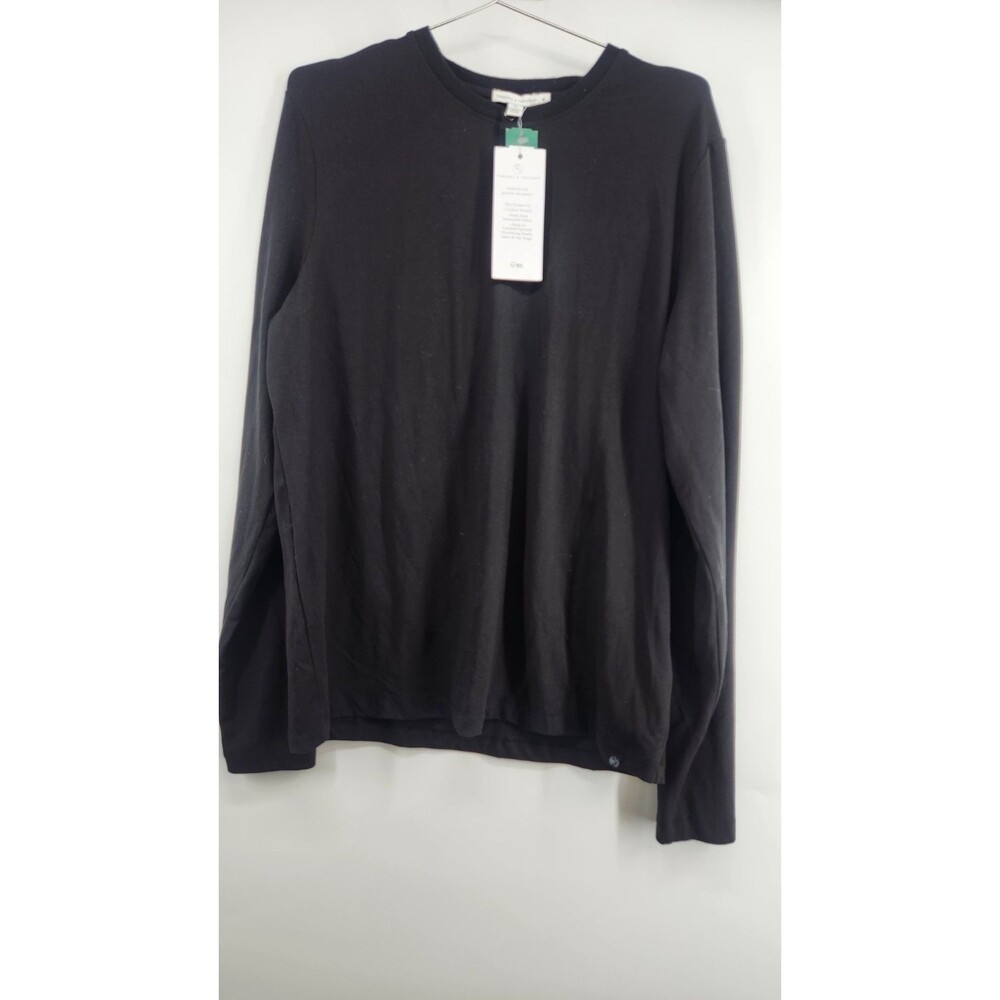 Threads 4 Thought Men's‎ Medium Black Frederick Jersey Long Sleeve Henley NWT